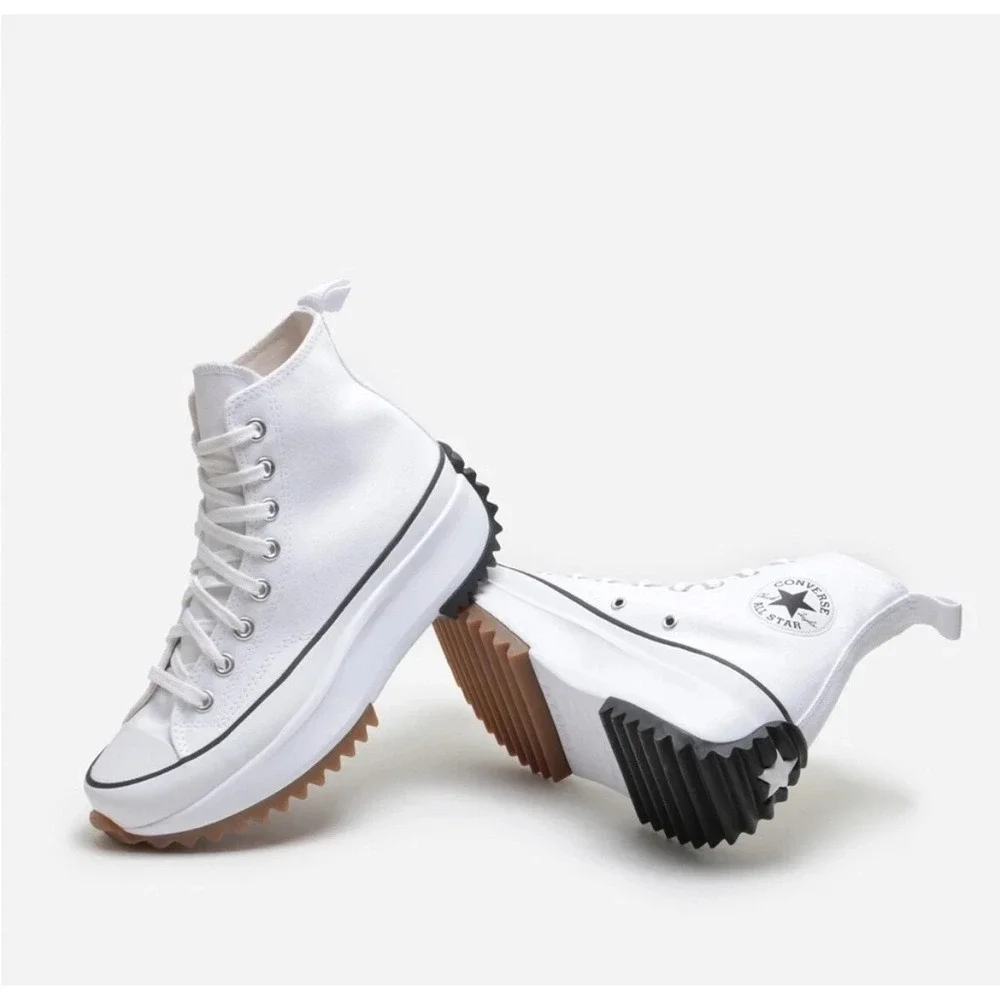 Converse Run Star Hike Platform High Top Womens Size 10.5 White/Black/Gum Shoes - Picture 2 of 6